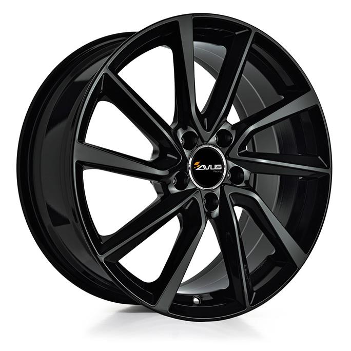 AVUS AC-518 BLACK 7x17 5/112 ET49 CB57.1